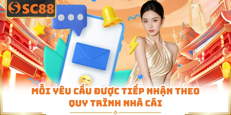 Mỗi yêu cầu được tiếp nhận theo quy trình nhà cái